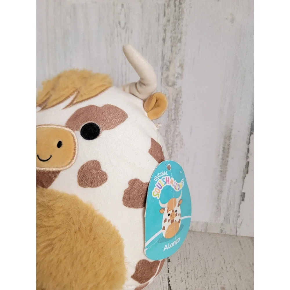 Squishmallow cow Alonzo longhorn animal toy plush zoo home decor farm